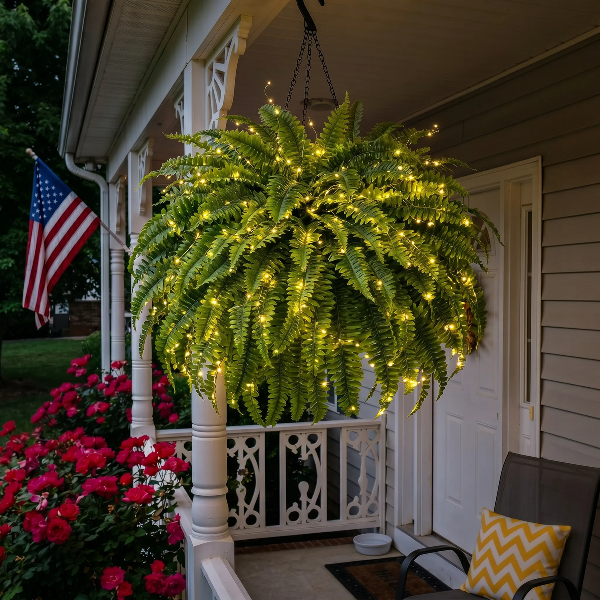 💥 50% OFF Glowing Boston Ferns with Lights✨ Zero Watering & Maintenance💛
