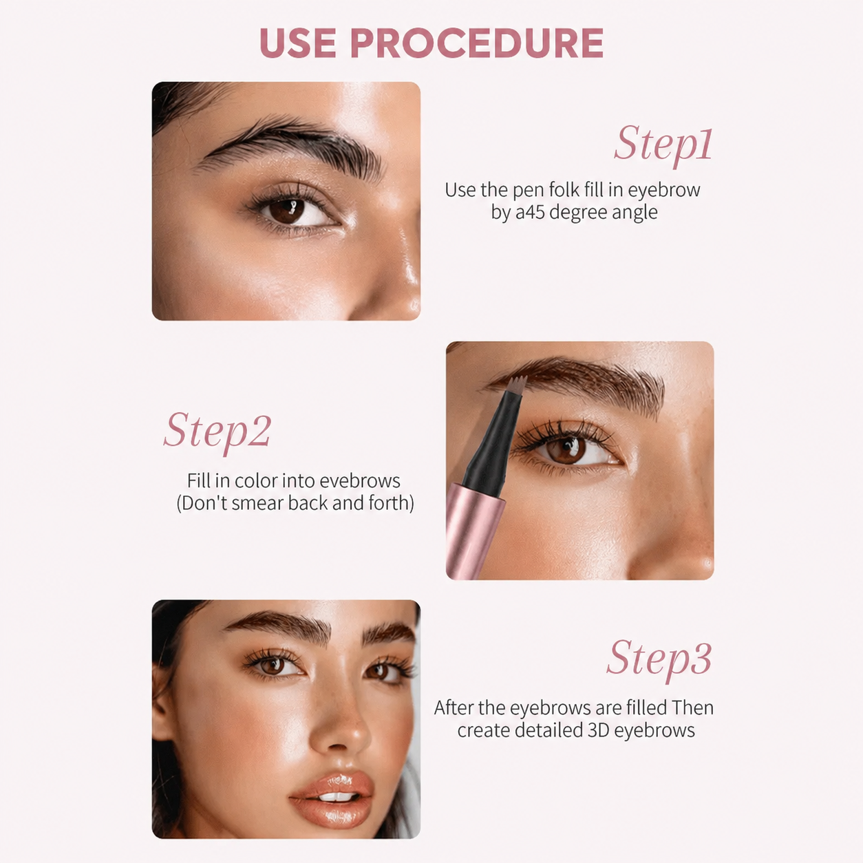 Buy 1 Get 1 Free/ Elunovie-Waterproof Micro-Fork Eyebrow Pencil