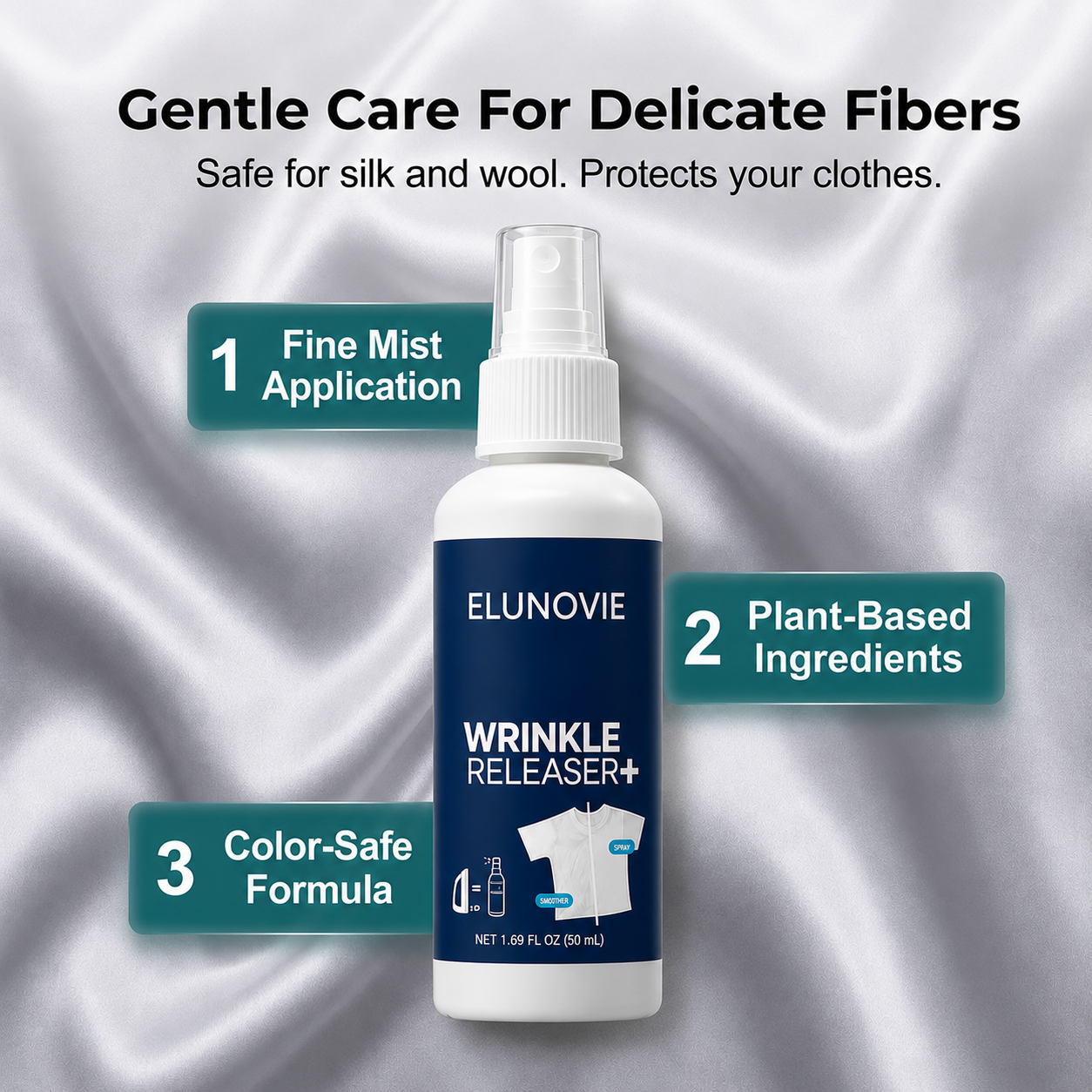👔✨ Elunovie wrinkle release – no iron, travel-ready, static-free & fresh.