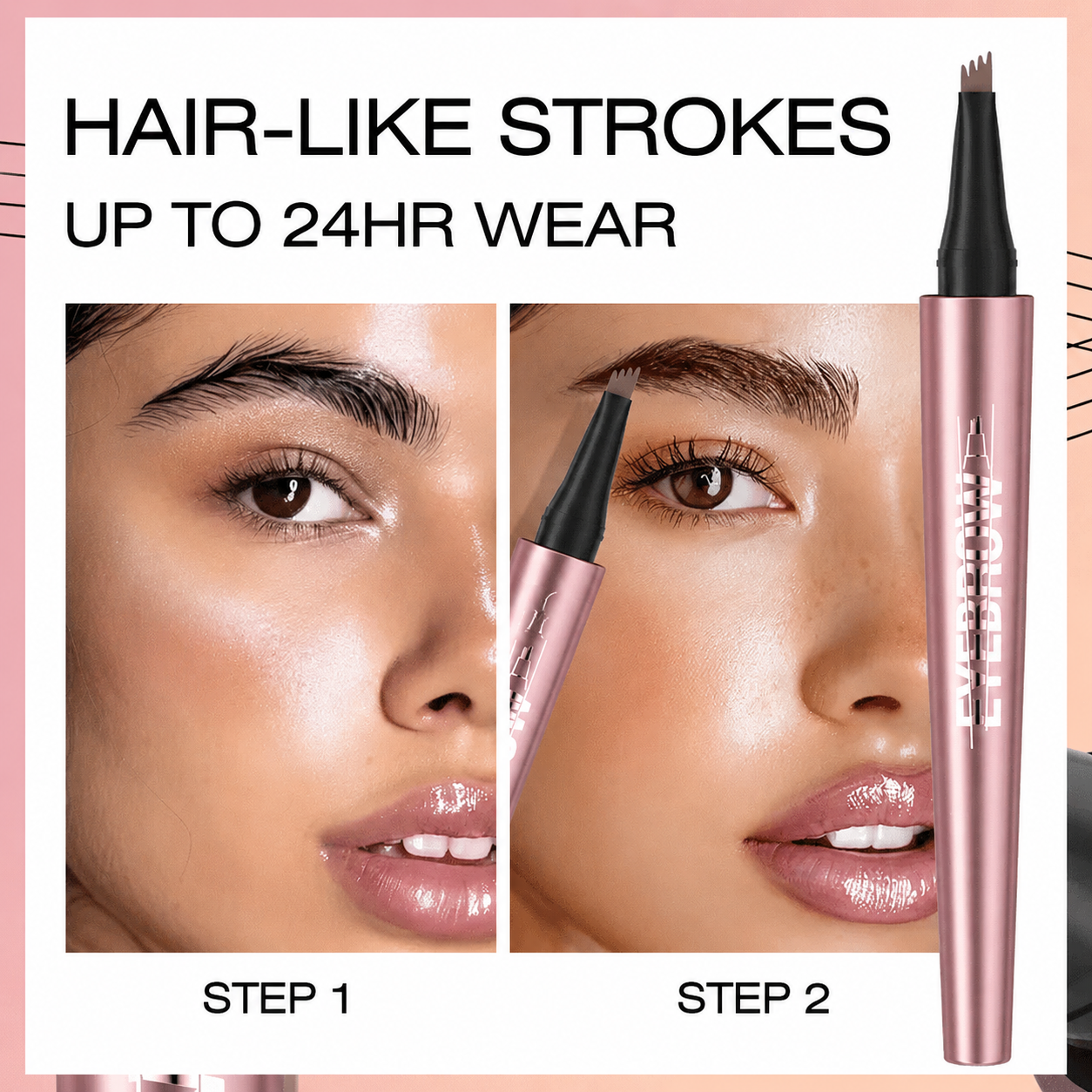 Buy 1 Get 1 Free/ Elunovie-Waterproof Micro-Fork Eyebrow Pencil