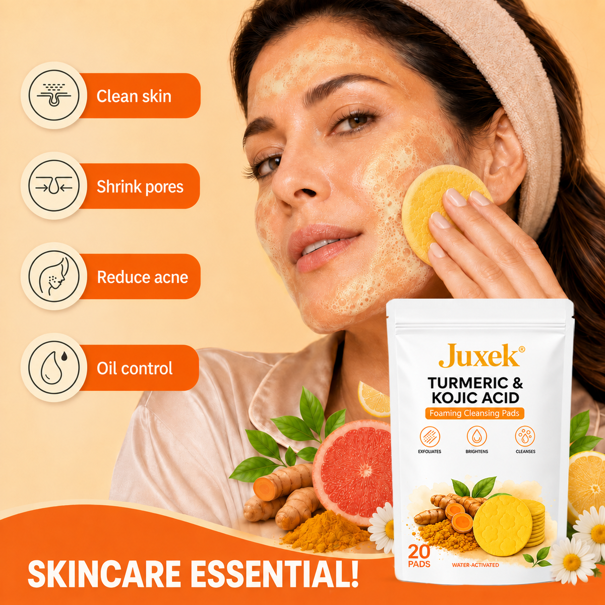 🔥Last Day 68% OFF-Juxek Turmeric Kojic Glow Pads