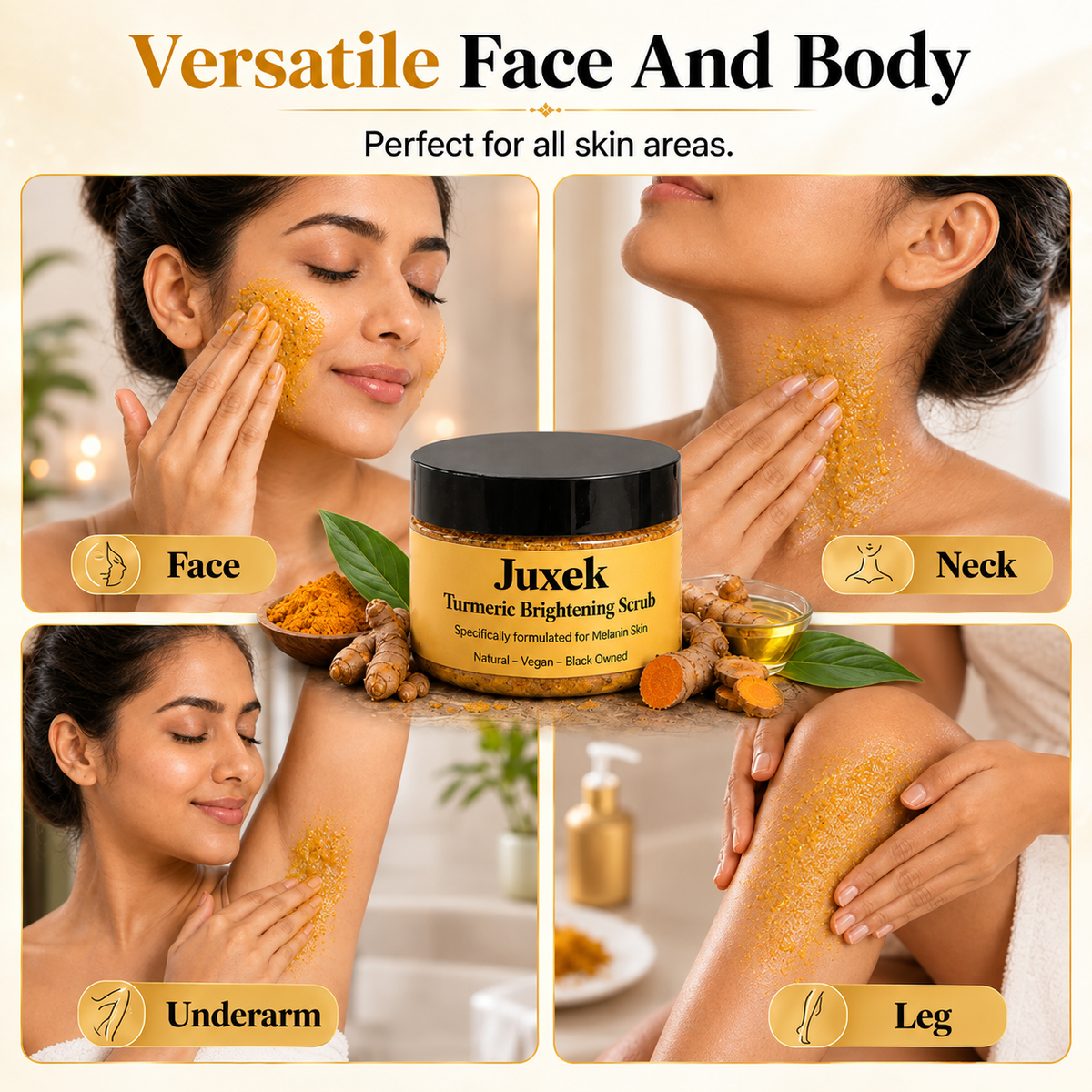 ✨ Turmeric Exfoliating Body Scrub for a Golden Glow 💛