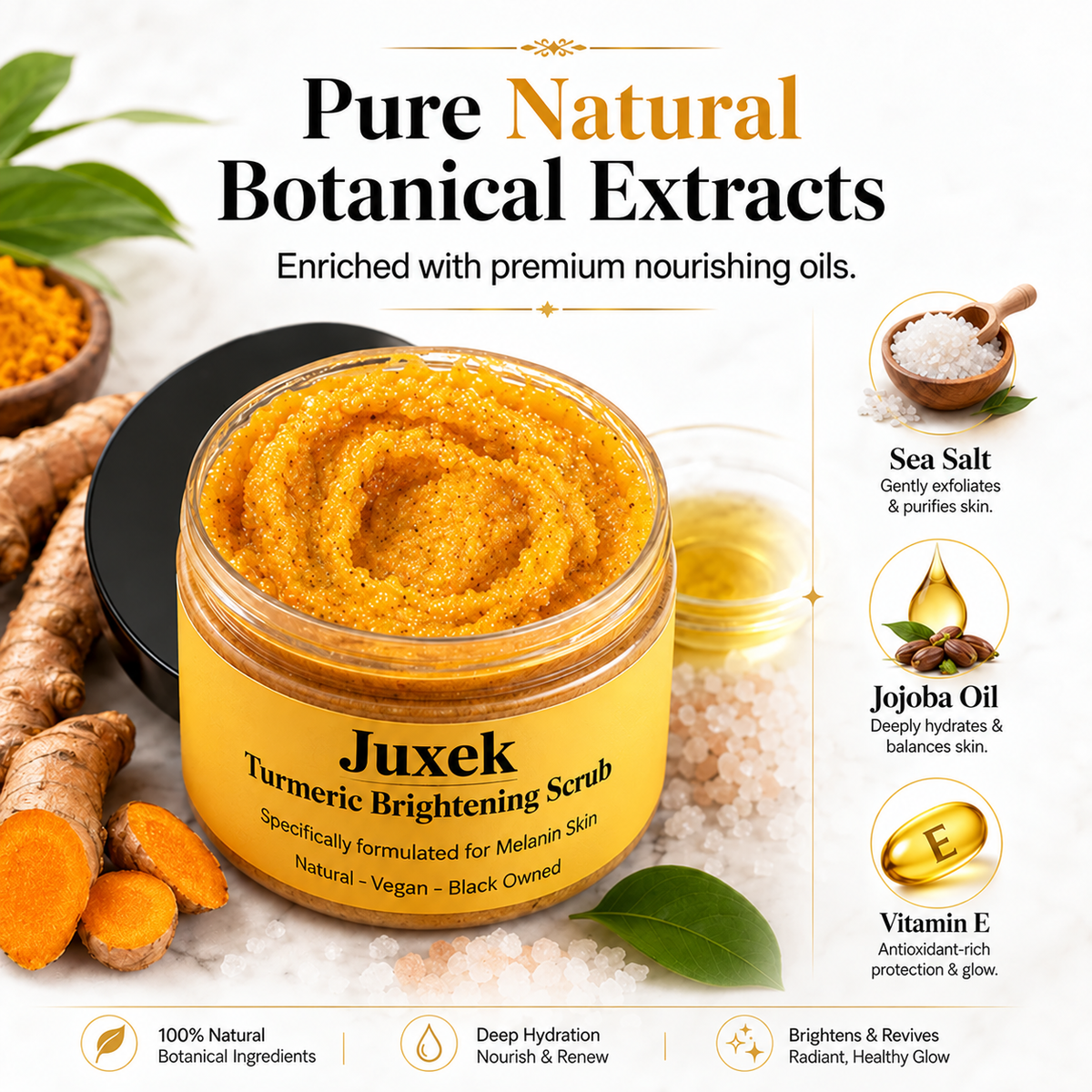 ✨ Turmeric Exfoliating Body Scrub for a Golden Glow 💛