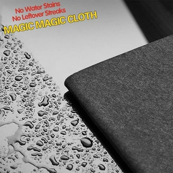 Microfiber cleaning cloth in use