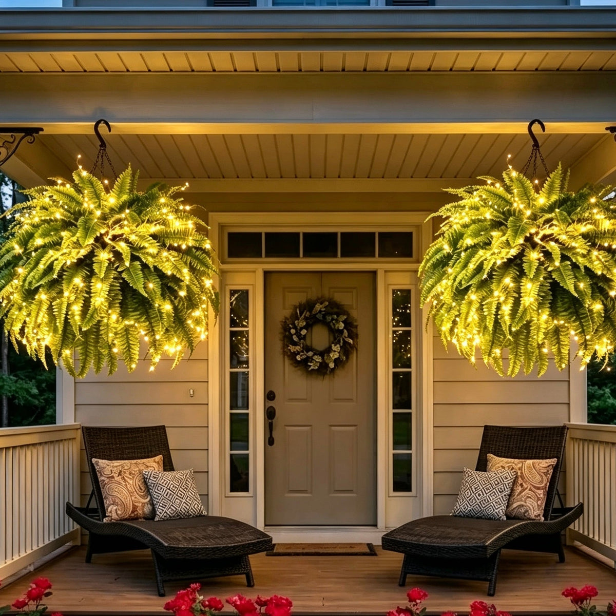 💥 50% OFF  Glowing Boston Ferns with Lights✨ Zero Watering & Maintenance💛