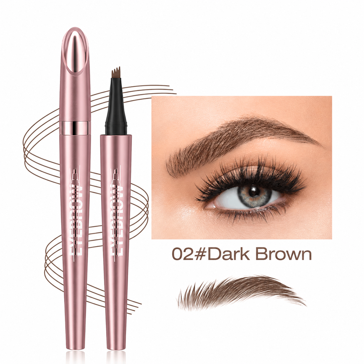 Buy 1 Get 1 Free/ Elunovie-Waterproof Micro-Fork Eyebrow Pencil