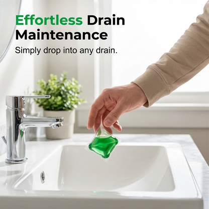 Drain Deodorizer Pods – Bio‑enzyme formula neutralizes smells at the source. Instant fresh scent, no harsh chemicals. Say goodbye to embarrassing odours. 🚰✅